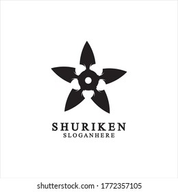 ninja shuriken negro sólido icono moderno diseño, aislado en fondo blanco. estilo plano para la plantilla de diseño gráfico. adecuado para logotipo, web, UI, aplicación móvil. ilustración vectorial