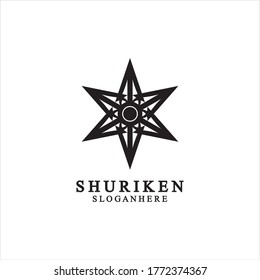 ninja shuriken negro sólido icono moderno diseño, aislado en fondo blanco. estilo plano para la plantilla de diseño gráfico. adecuado para logotipo, web, UI, aplicación móvil. ilustración vectorial