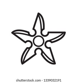 Ninja Shuriken Icon Trendy Flat Style Stock Vector (Royalty Free ...