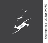 Ninja Shuriken logo vector template