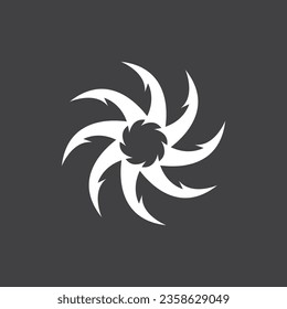 Ninja Shuriken logo vector template