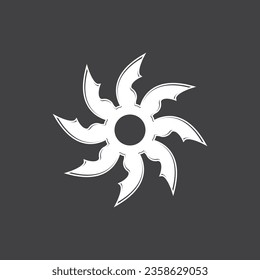 Ninja Shuriken Logo, Vektorgrafik-Vorlage