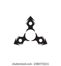 Ninja Shuriken logo vector template