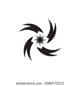 Ninja Shuriken logo vector template