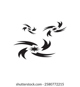 Ninja Shuriken logo vector template