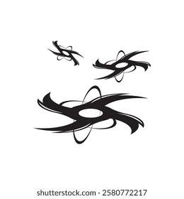 Ninja Shuriken logo vector template