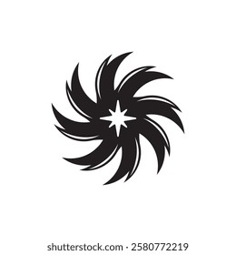 Ninja Shuriken logo vector template