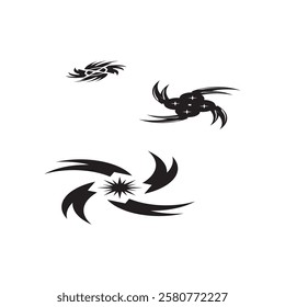 Ninja Shuriken logo vector template