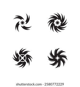 Ninja Shuriken logo vector template