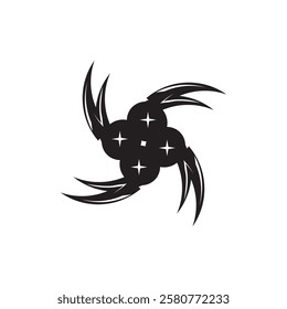 Ninja Shuriken logo vector template