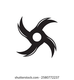 Ninja Shuriken logo vector template