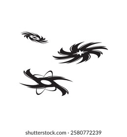 Ninja Shuriken logo vector template