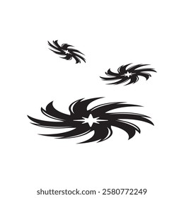 Ninja Shuriken logo vector template