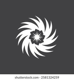 Ninja Shuriken logo vector template