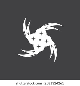 Ninja Shuriken logo vector template