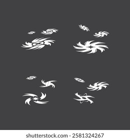 Ninja Shuriken logo vector template