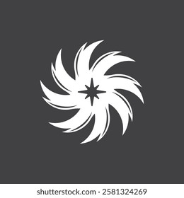 Ninja Shuriken logo vector template