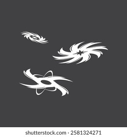 Ninja Shuriken logo vector template