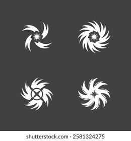 Ninja Shuriken logo vector template