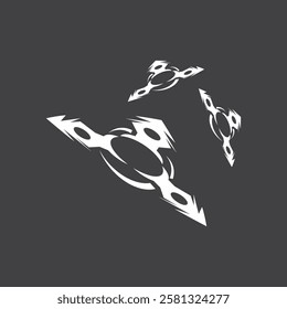 Ninja Shuriken logo vector template