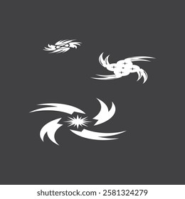 Ninja Shuriken logo vector template