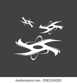 Ninja Shuriken logo vector template