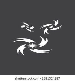 Ninja Shuriken logo vector template