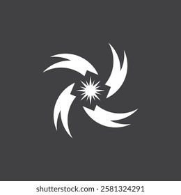 Ninja Shuriken logo vector template