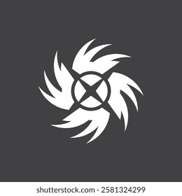 Ninja Shuriken logo vector template