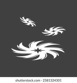 Ninja Shuriken logo vector template