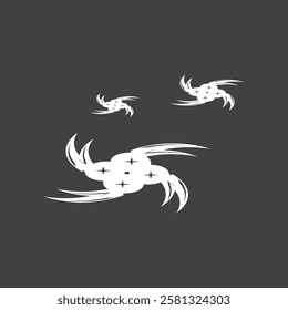 Ninja Shuriken logo vector template