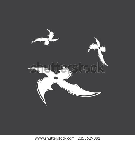 Ninja Shuriken logo vector template