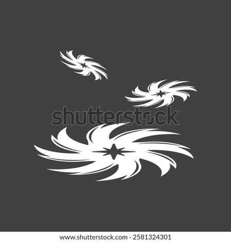 Ninja Shuriken logo vector template