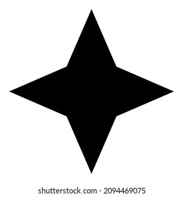 Ninja Shuriken Star Flat Icon Isolated On White Background