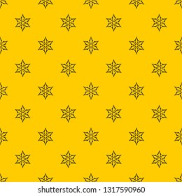 Ninja shuriken star weapon pattern seamless vector repeat geometric yellow for any design
