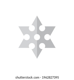 Ninja shuriken vector flat icon 