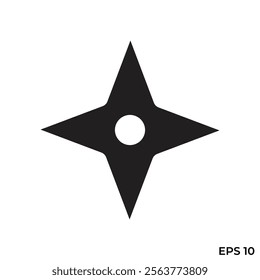 ninja shurikens flat icon vector