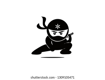 Ninja silhouette design vector
