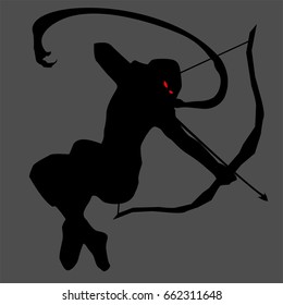 ninja silhouette pose