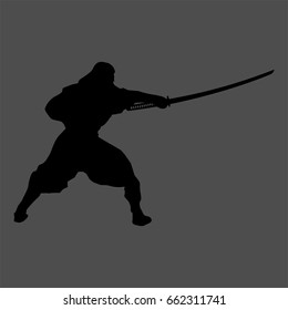 ninja silhouette pose