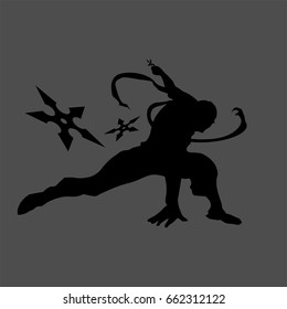 Ninja Silhouette Pose