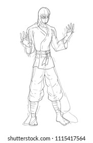 Ninja sketch design