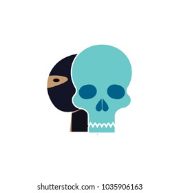 Ninja Skull Logo Icon Design