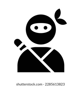 ninja solid icon illustration vector graphic