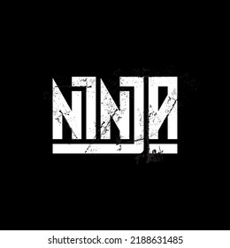 Ninja. Diseño de logotipo deportivo. Logo de Ninjas de Japón. Diseño de insignia. Insignia de época. Concepto de impresión de camisetas para el equipo de arte marcial.