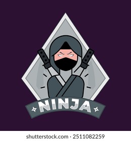 Vetor de modelo de logotipo de espião Ninja