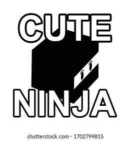 Juego de iconos de la cara cuadrada Ninja. Logo simple y moderno al estilo de las caricaturas planas. Ilustración vectorial. apto para uso de adhesivos o móviles. EPS10
