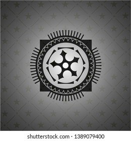 ninja star icon inside black badge