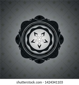 ninja star icon inside black emblem