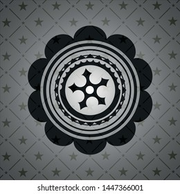 ninja star icon inside black emblem